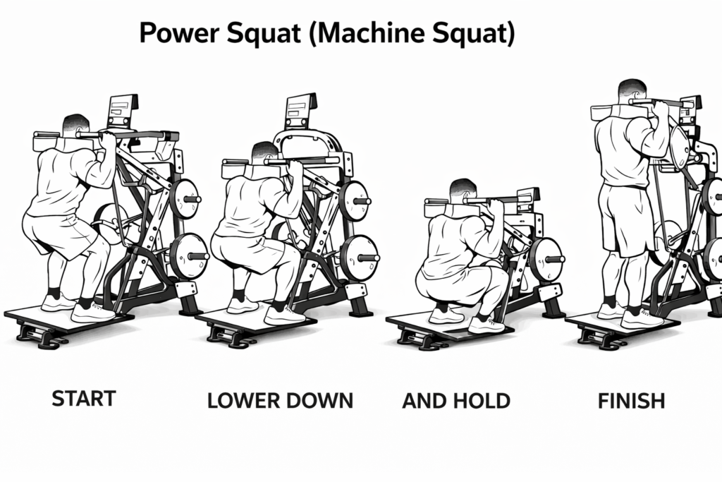 power squat step-by-step instructional
