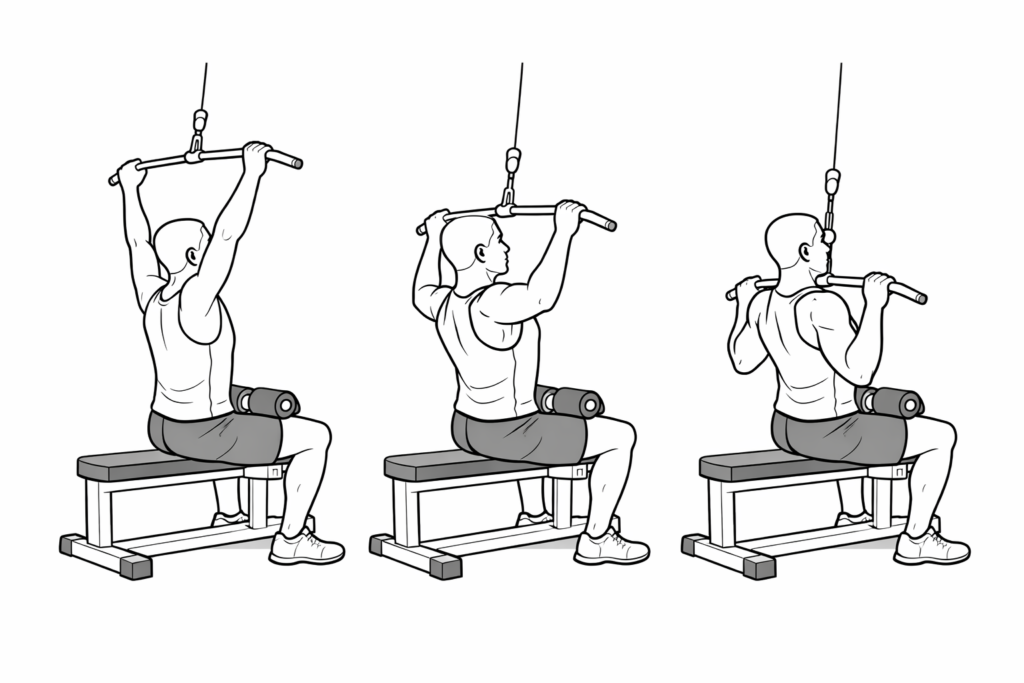 Seated Lat Pulldown step-by-step instructional