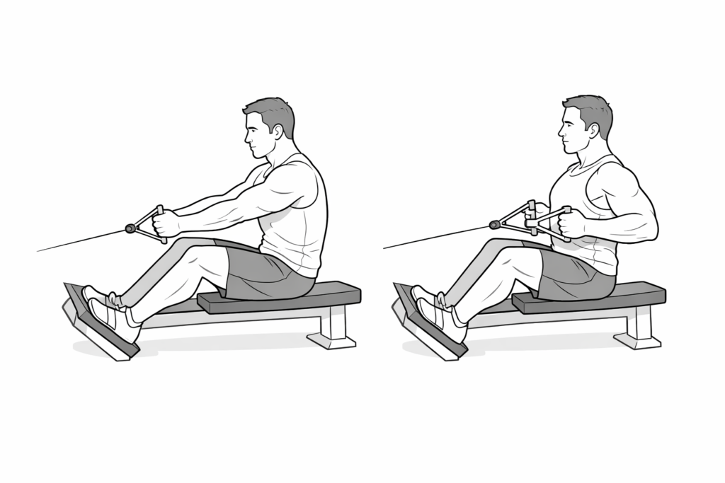Seated Cable Row step-by-step instructional