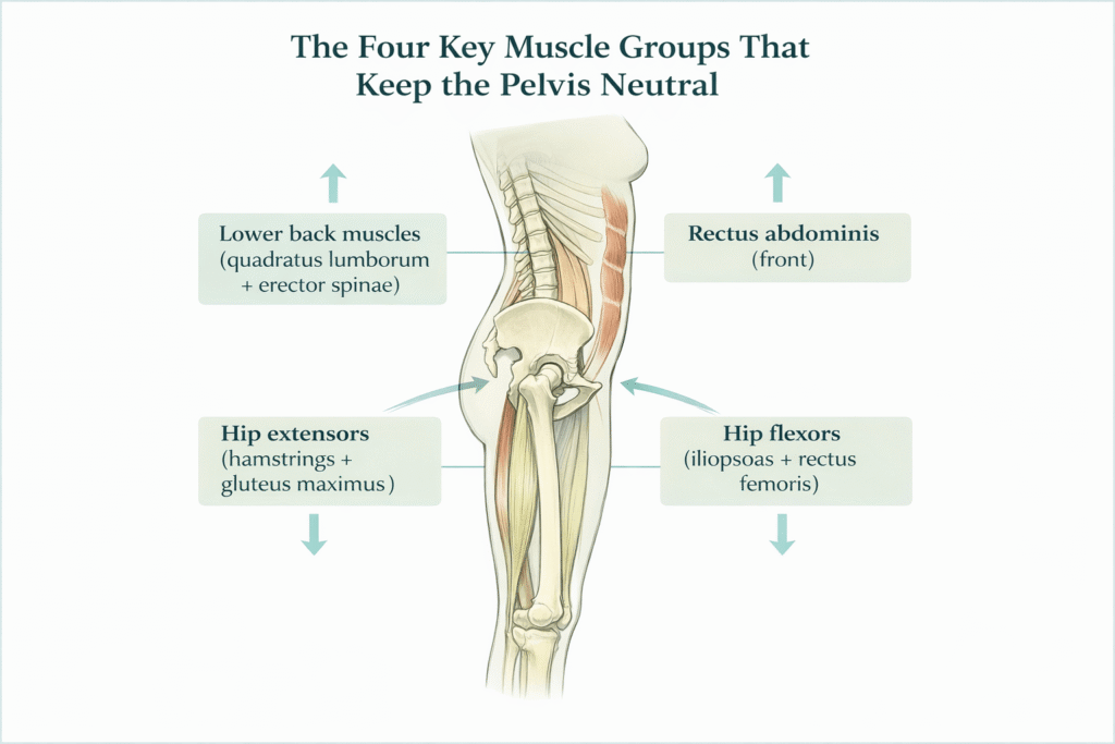 The Four Key Muscle Groups That Keep the Pelvis Neutral