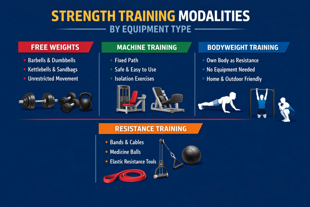 Strength Training Modalities by Equipment type