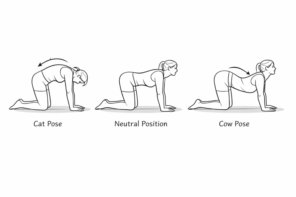 cat-cow step-by-step instructional