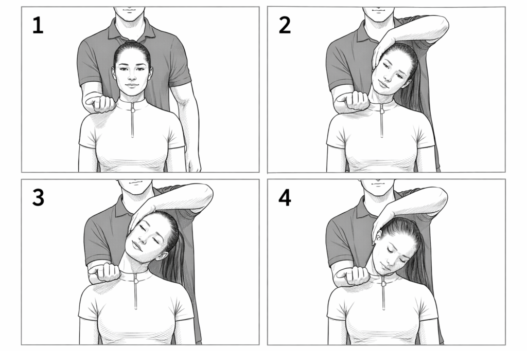 Passive myofascial release of sternocleidomastoid
