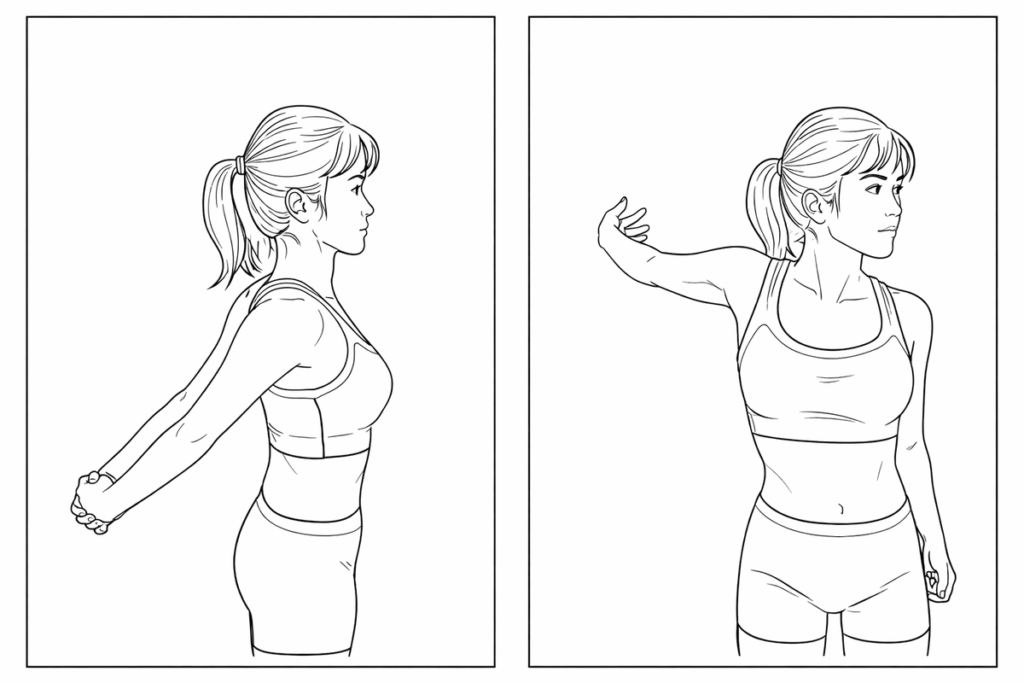 Two types of Active Pectoralis Major Stretch