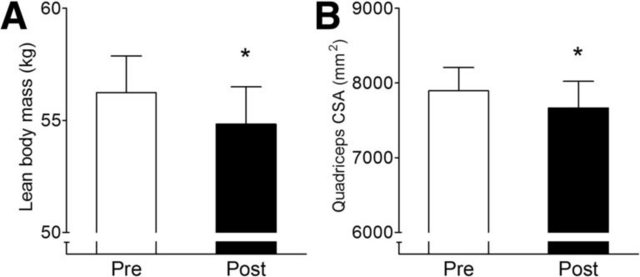 Comparison of muscle mass and muscle circumference loss after one week of bed rest