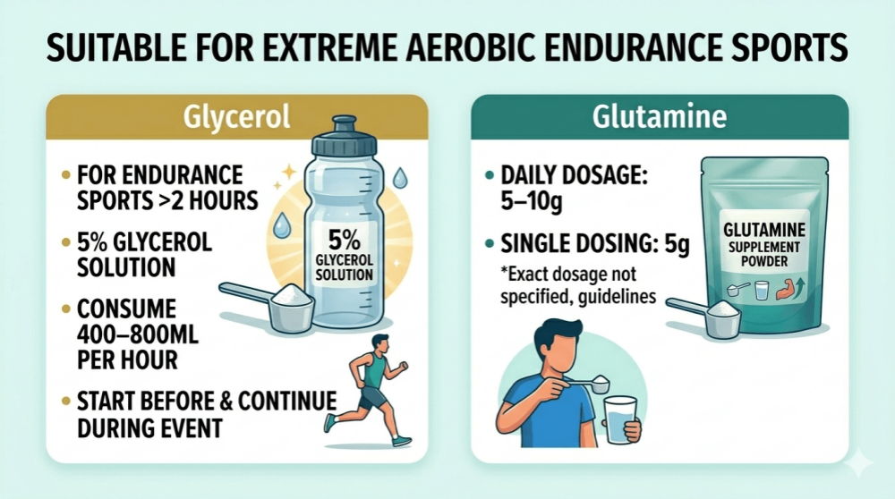 Endurance Supplements: Glycerol and Glutamine Usage for Extreme Cardio