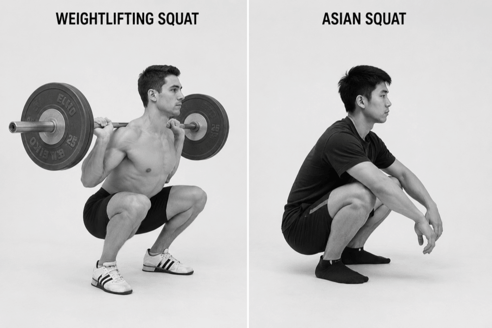 Asian Squat vs. Olympic Weightlifting Squat